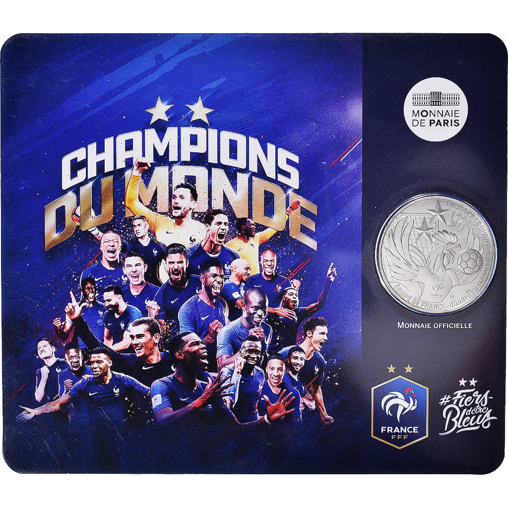 Francja, 10 Euro, 2018, Monnaie de Paris, Champions du Monde.BU., MS(65-70)