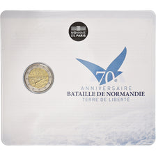 France, 2 Euro, 2014, Paris, D-DAY .BU, MS(65-70), Bi-Metallic