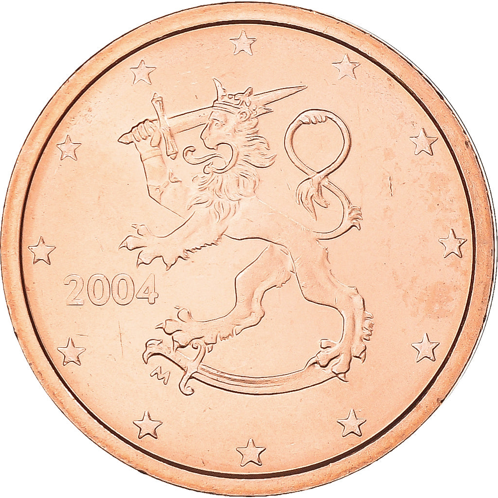 Finlândia, 2 Euro Cent, 2004, Vantaa, MS(64), Aço Cromado a Cobre, KM:99