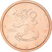 Finlândia, 2 Euro Cent, 2004, Vantaa, MS(64), Aço Cromado a Cobre, KM:99
