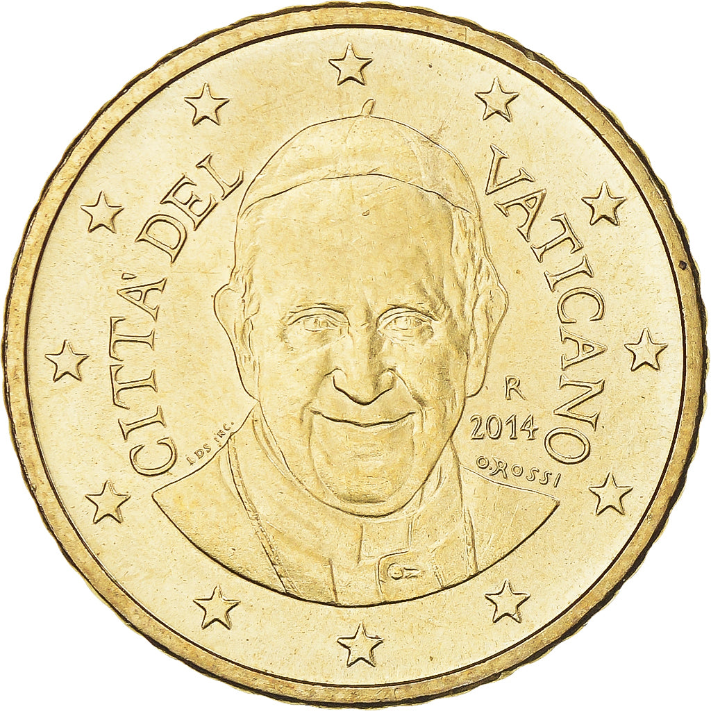 Vatican, 50 Euro Cent, 2014, AU(55-58), Copper-nickel