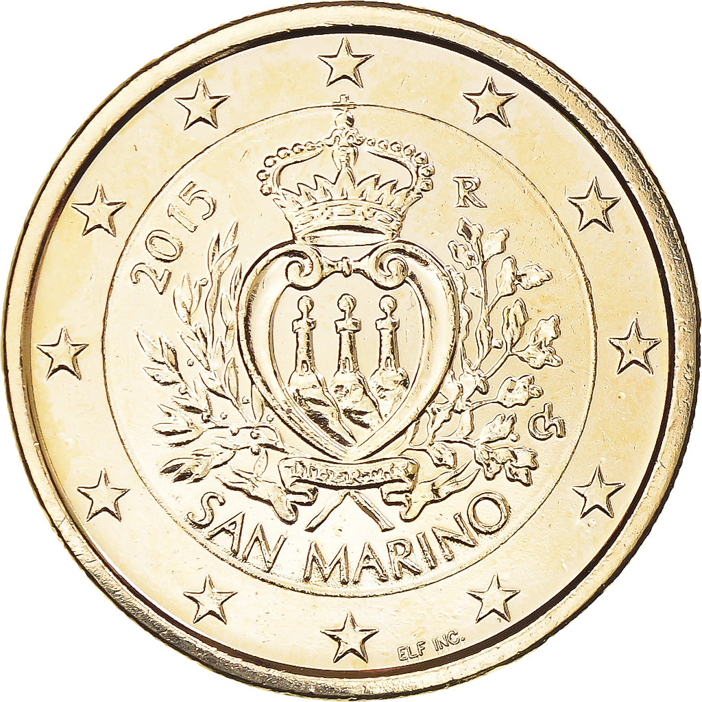 Saint Marin , Euro, 2015, Rome, golden, SUP, Bimétallique