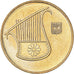 Coin, Israel, 1/2 New Sheqel, 2010, MS(63), Aluminum-Bronze, KM:159
