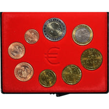 Monaco, Set, 2001, Set 8 monnaies Euro, MS(65-70)