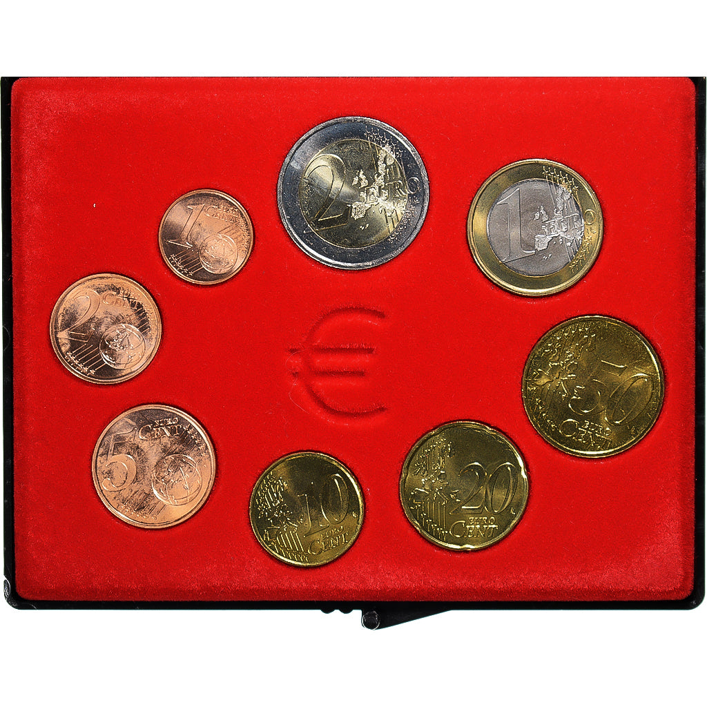 Monaco, Set, 2001, Set 8 monnaies Euro, MS(65-70)