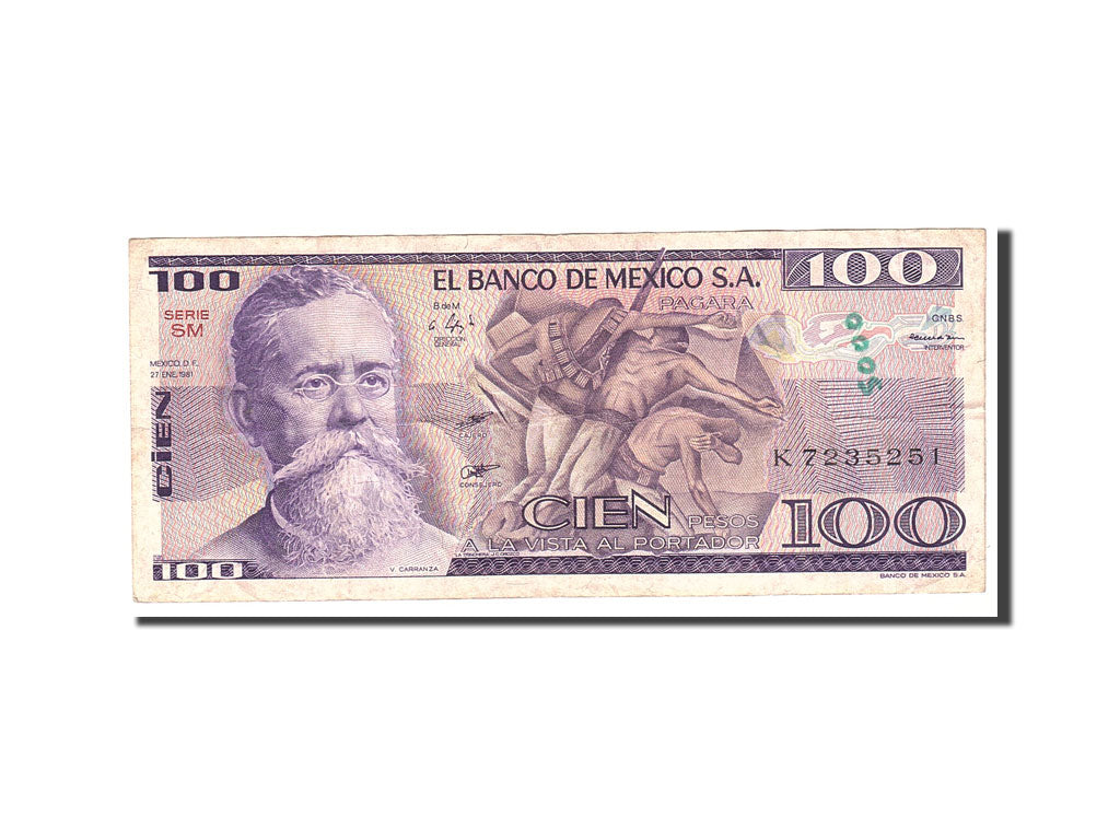 Banknote, Mexico, 100 Pesos, 1981, 1981-01-27, KM:74a, EF(40-45)