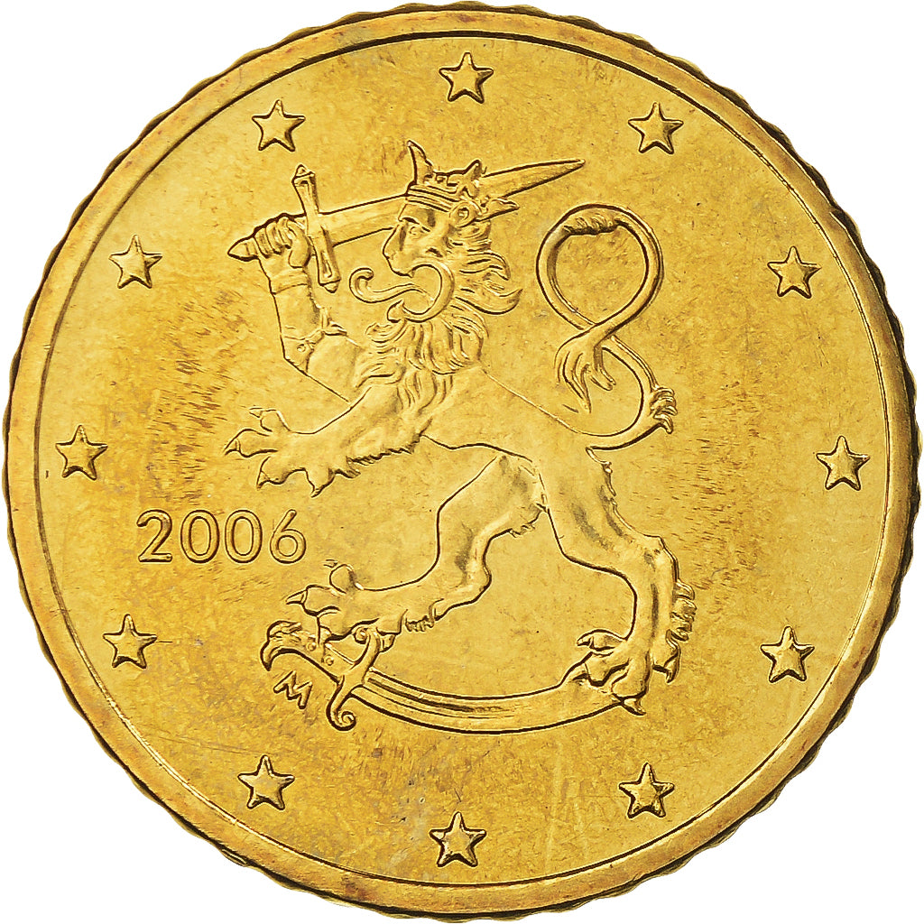 Finland, 50 Euro Cent, 2006, Vantaa, MS(65-70), Brass, KM:103