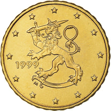 Finland, 10 Euro Cent, 1999, Vantaa, BU, MS(65-70), Brass, KM:101