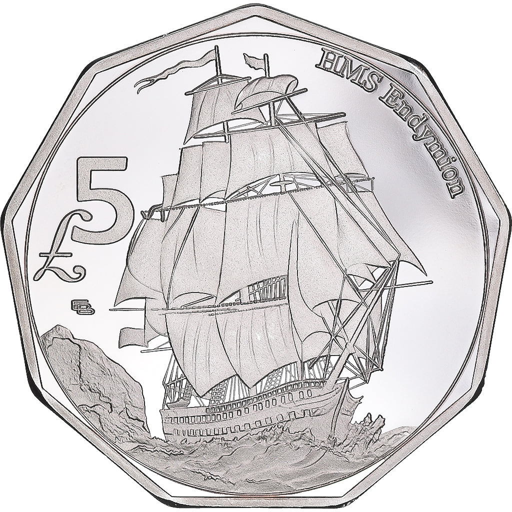 Coin, Scotland, 5 Pounds, 2022, Les navires historiques ,ROCKALL.BE, MS(65-70)