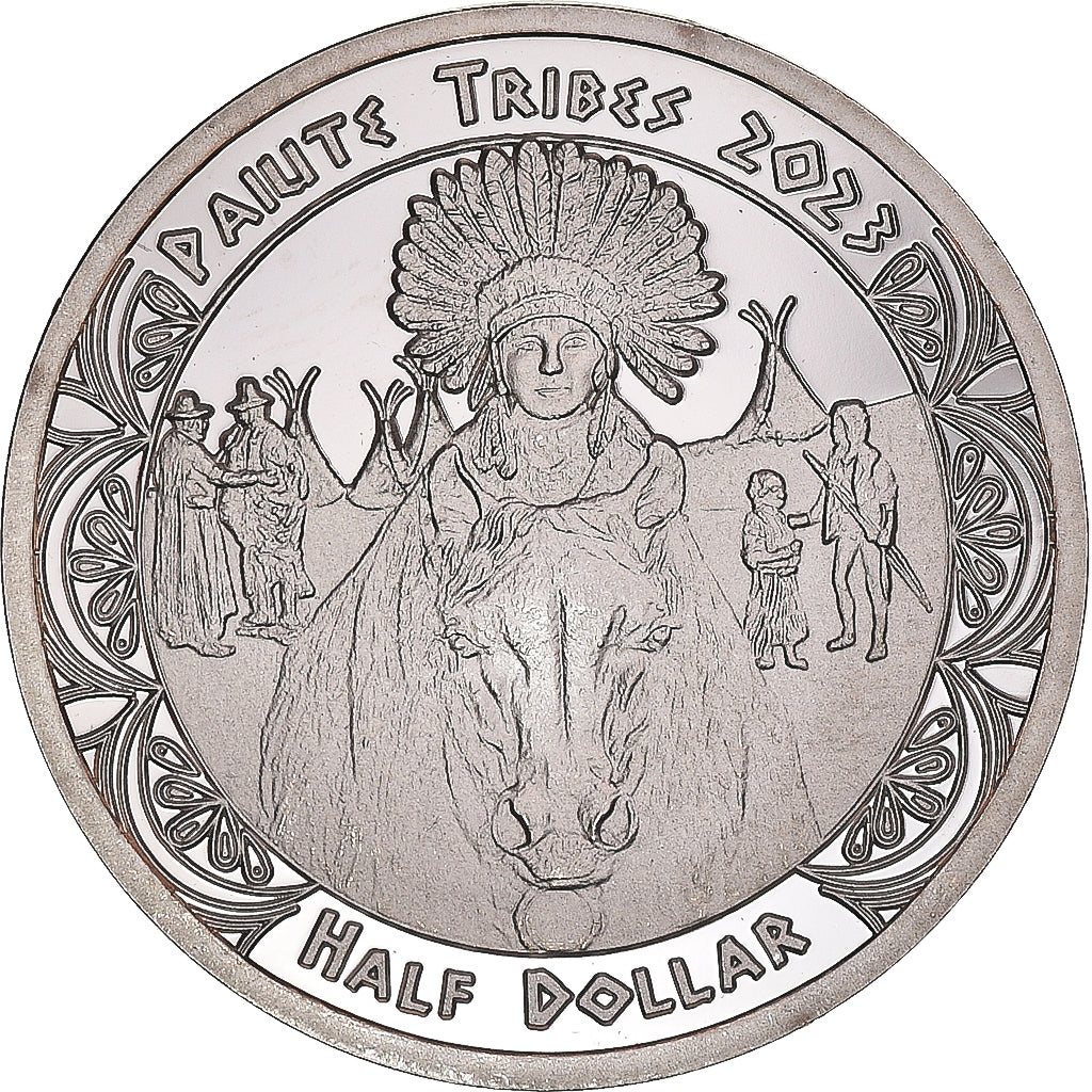 Münze, Vereinigte Staaten, Half Dollar, 2023, Tribus des Amérindiens.Paiute