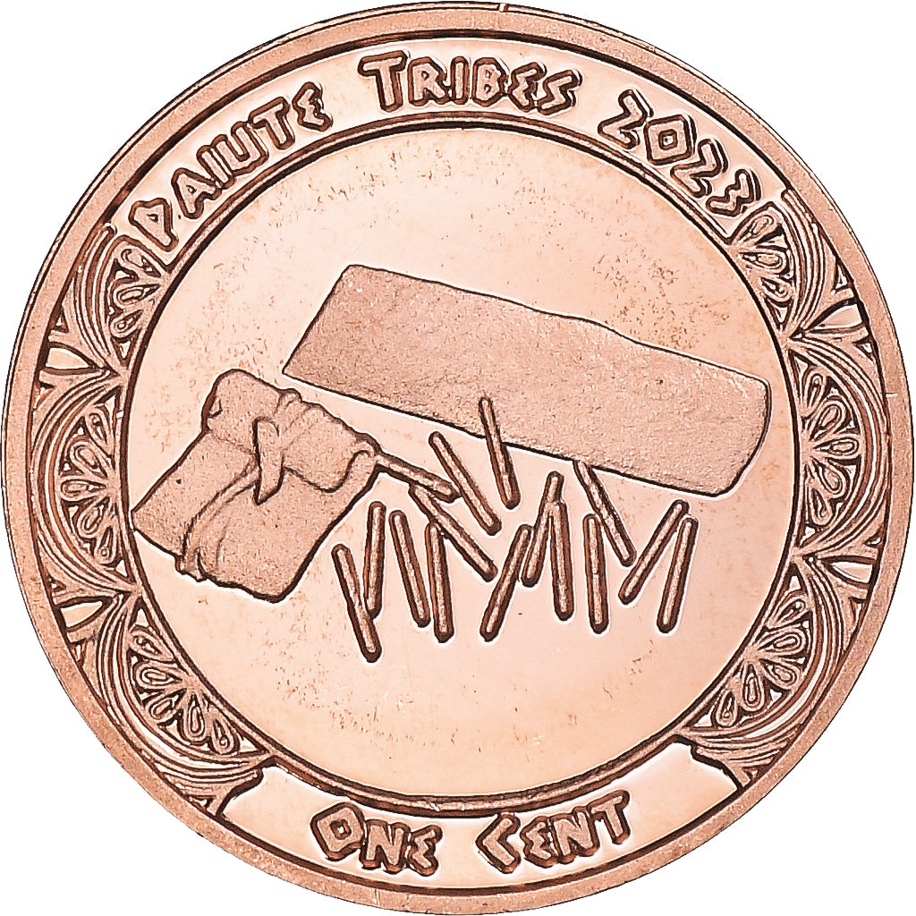Moneta, Stati Uniti, Cent, 2023, Tribus des Amérindiens.Paiute tribes.BE, FDC