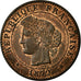 Moneta, Francja, Cérès, Centime, 1872, Paris, AU(55-58), Bronze, Gadoury:88