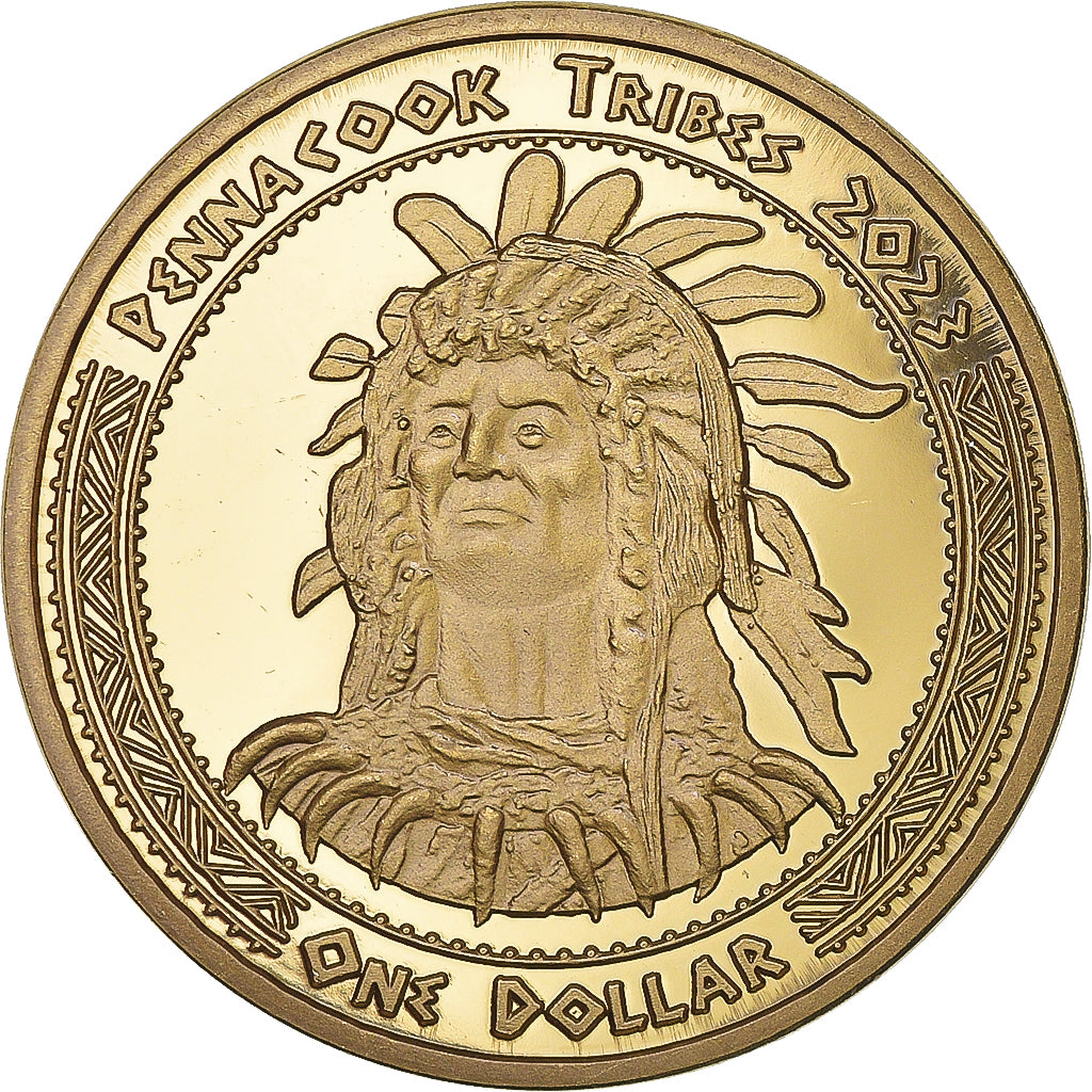 Coin, United States, Dollar, 2023, Tribus des Amérindiens.Pennacook tribes.BE