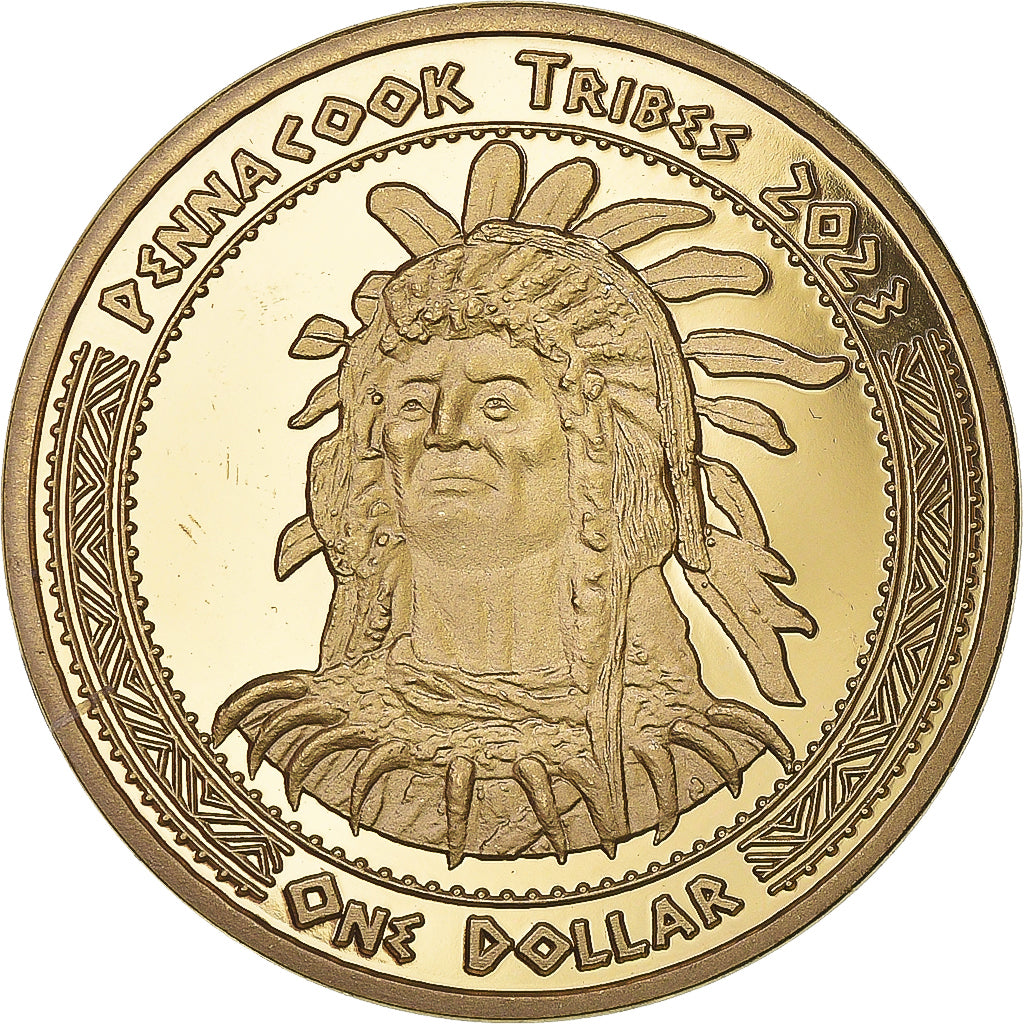 Moneta, Stati Uniti, Dollar, 2023, Tribus des Amérindiens.Pennacook tribes.BE
