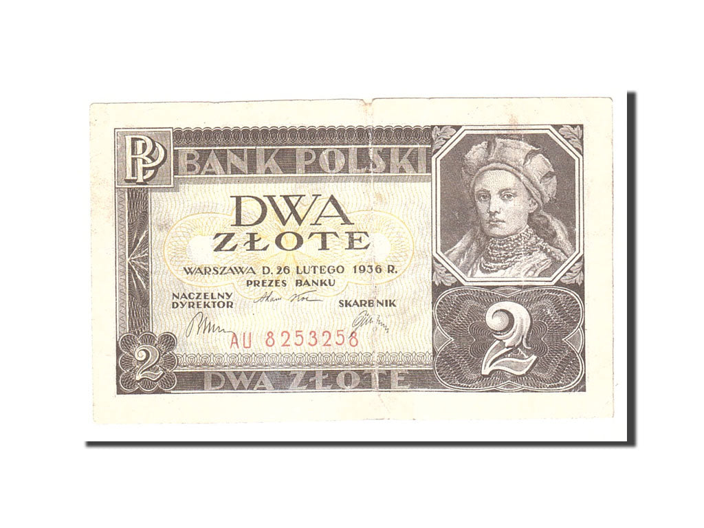 Poland, 2 Zlote, 1936, KM:76a, 1936-02-26, EF(40-45)