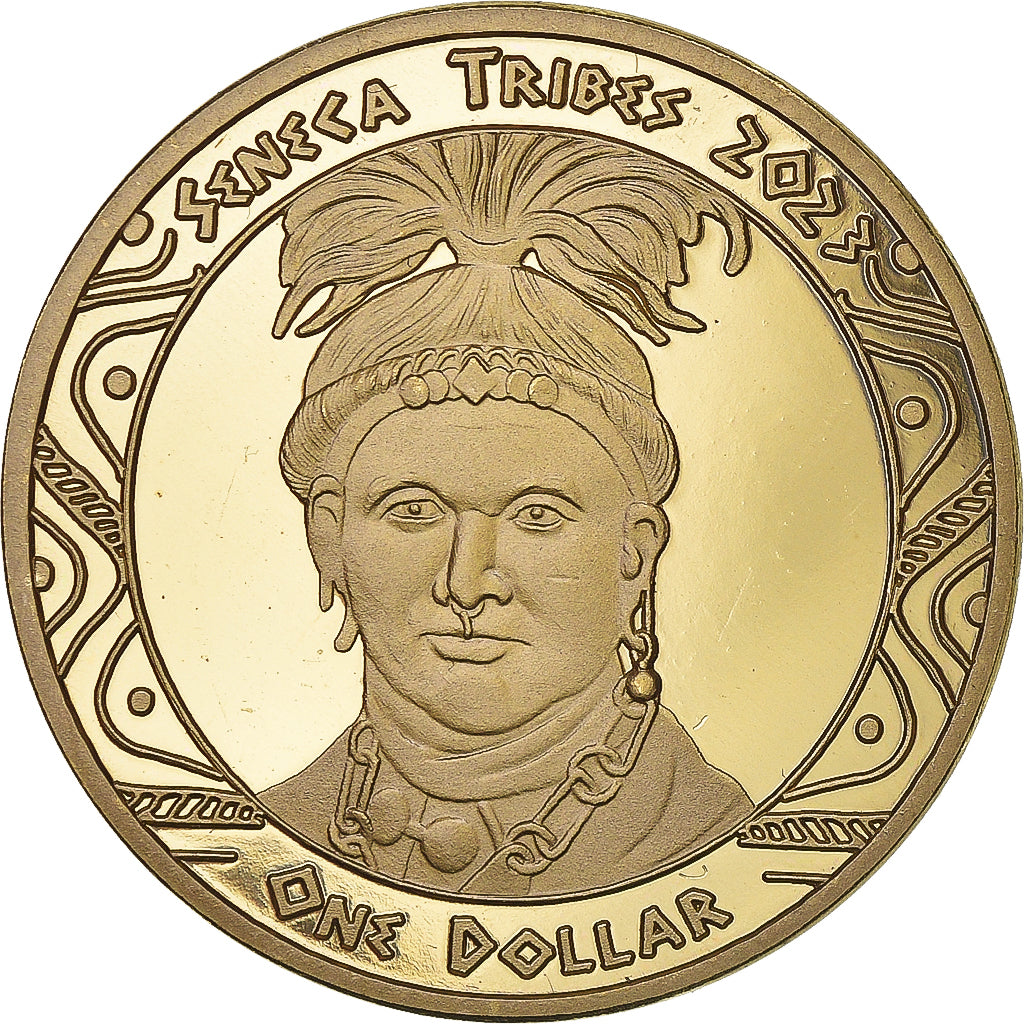 Coin, United States, Dollar, 2023, Tribus des Amérindiens.Seneca tribes.BE