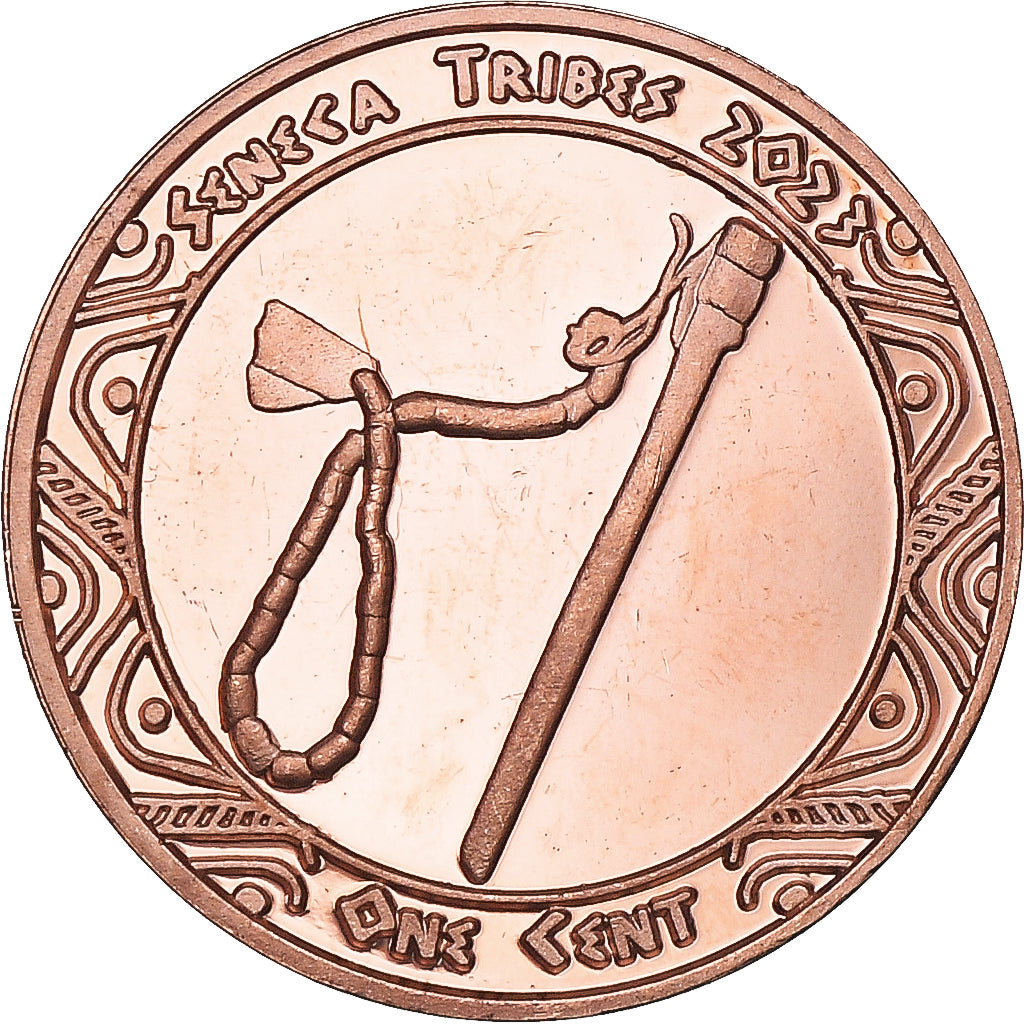 Moneta, Stati Uniti, Cent, 2023, Tribus des Amérindiens.Seneca tribes.BE, FDC
