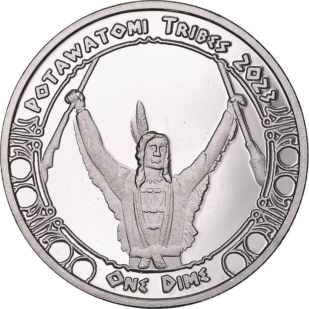 Moneta, Stati Uniti, Dime, 2023, Tribus des Amérindiens. Potawatomi tribes.BE