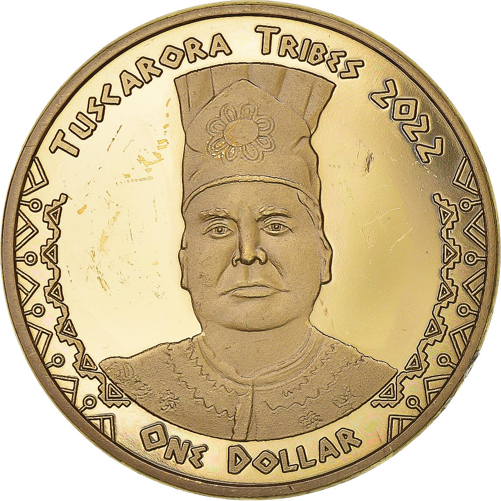 Coin, United States, Dollar, 2022, Tribus des Amérindiens .Tuscarora Tribes.BE