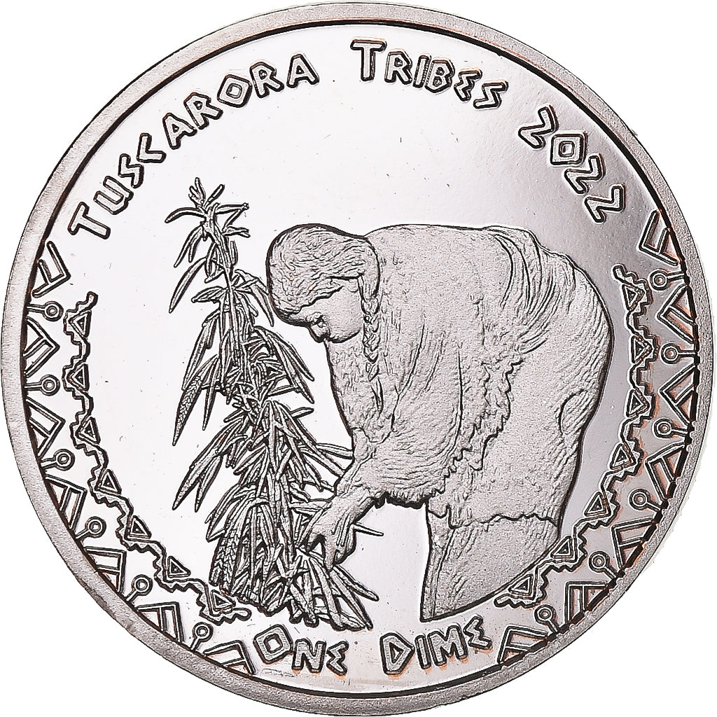 Moneda, Estados Unidos, Dime, 2022, Tribus des Amérindiens .Tuscarora