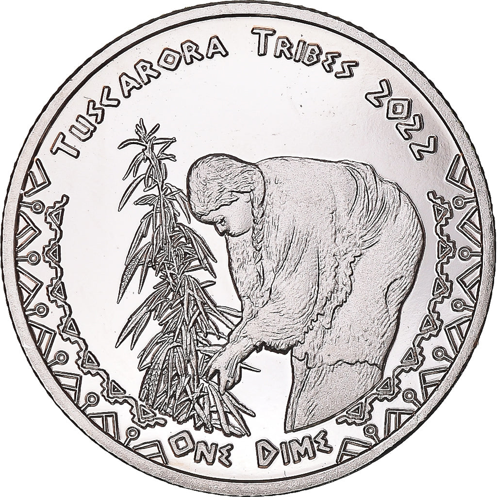 Moneta, Stati Uniti, Dime, 2022, Tribus des Amérindiens .Tuscarora Tribes.BE