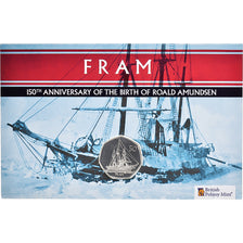 Coin, British Antarctic Territory, 50 Pence, 2022, Pobjoy Mint, Fram.FDC