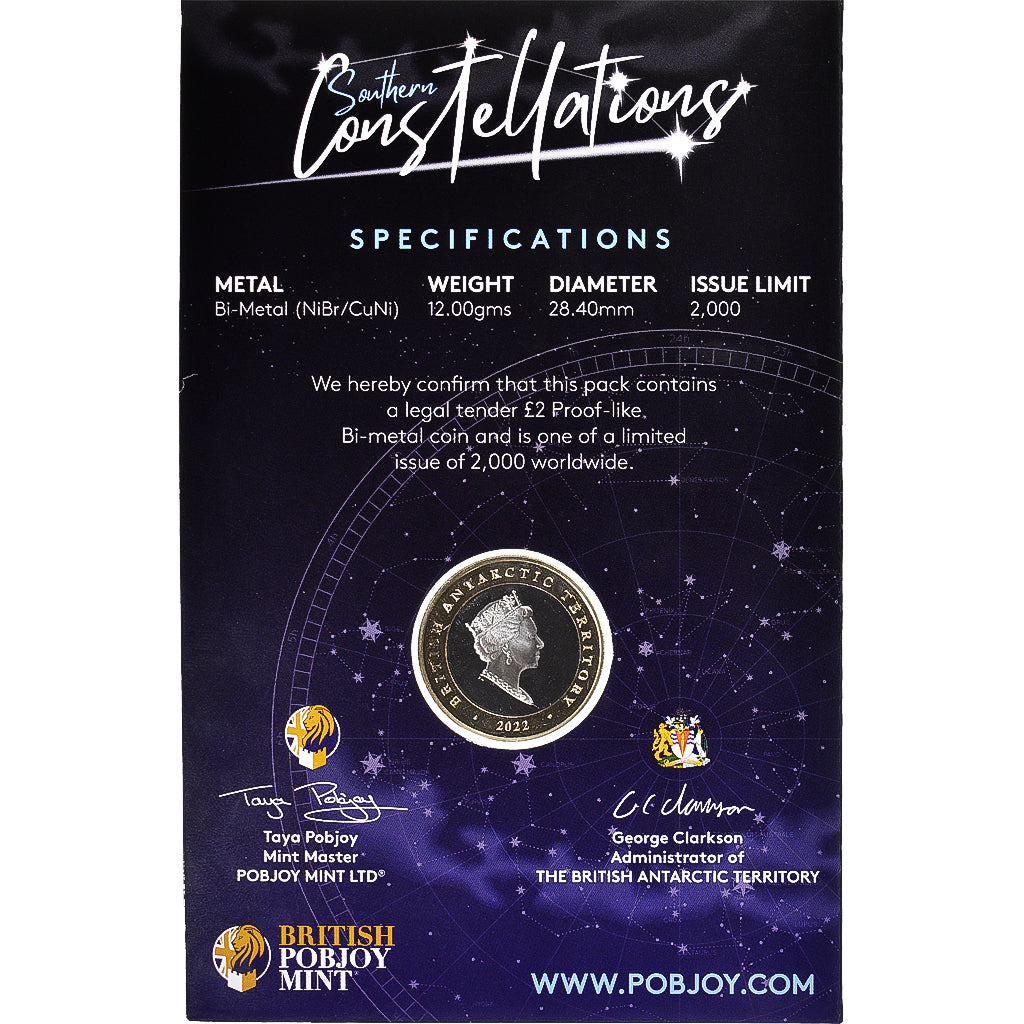 Münze, British Antarctic Territory, 2 Pounds, 2022, Pobjoy Mint, Grus