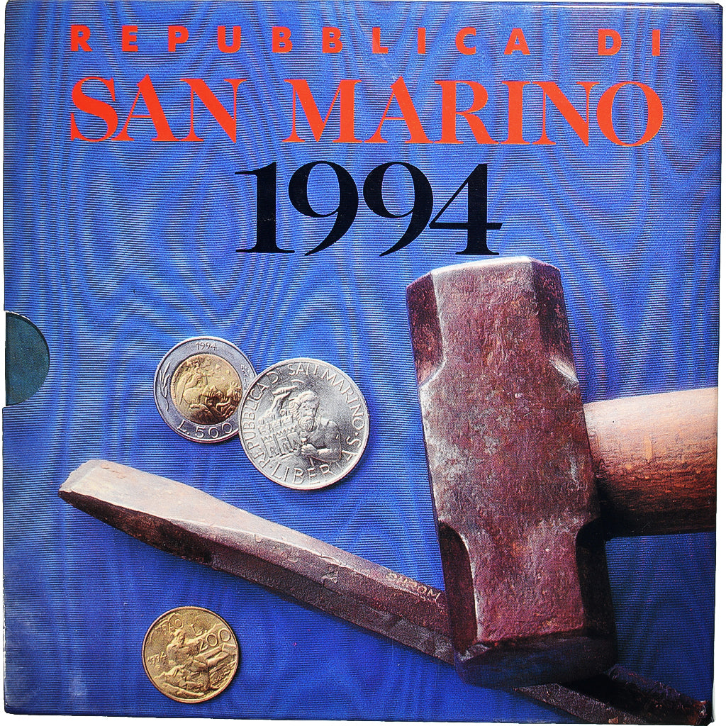 Coin, San Marino, Set 10 Monnaies., 1994, Rome, Repubblica .FDC, MS(65-70)
