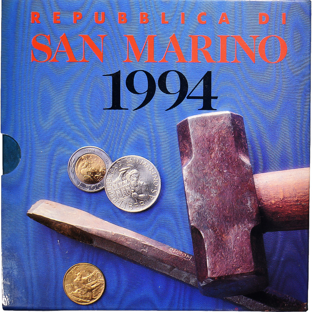 Coin, San Marino, Set 10 Monnaies., 1994, Rome, Repubblica .FDC, MS(65-70)