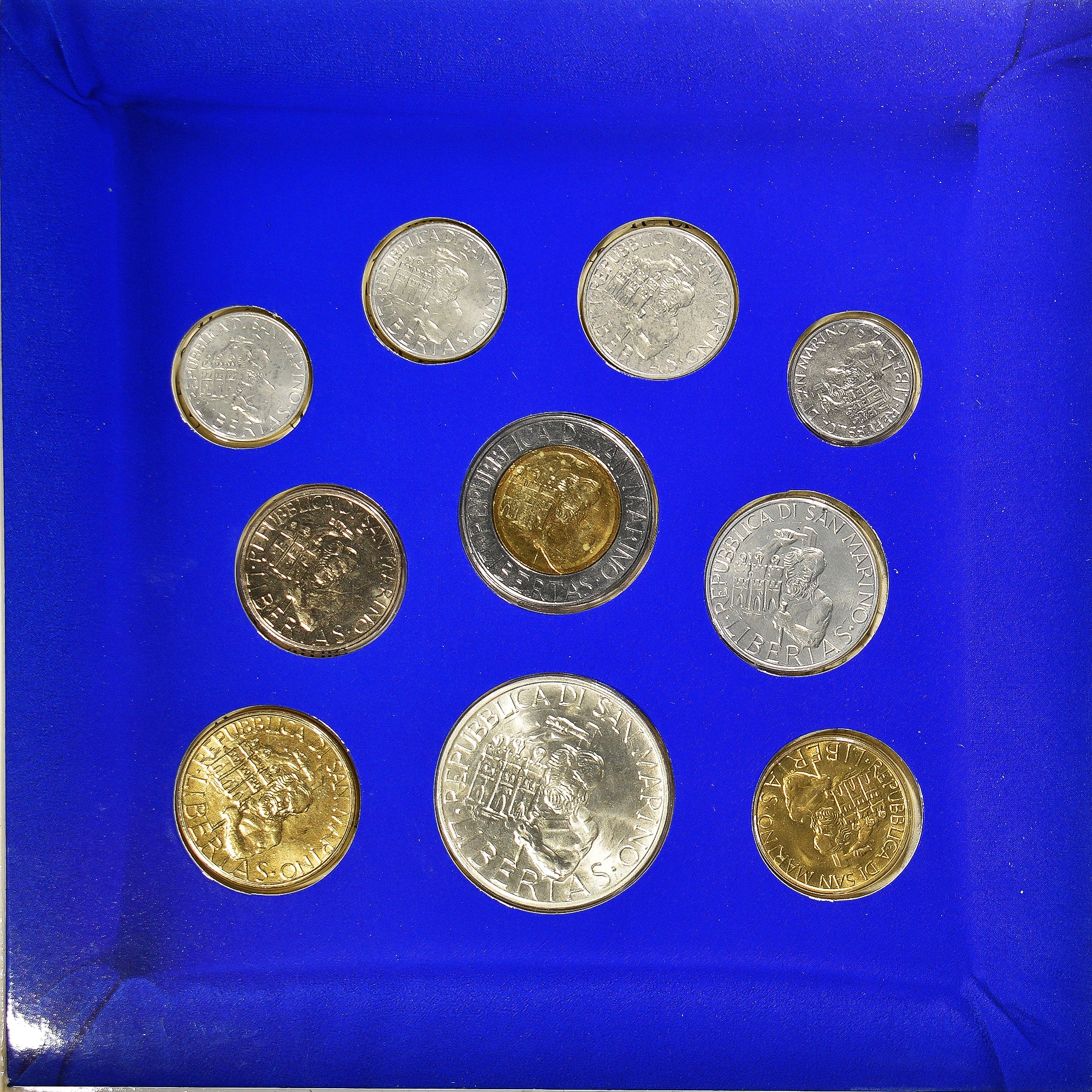 Münze, San Marino, Set 10 Monnaies., 1994, Rome, Repubblica .FDC, STGL