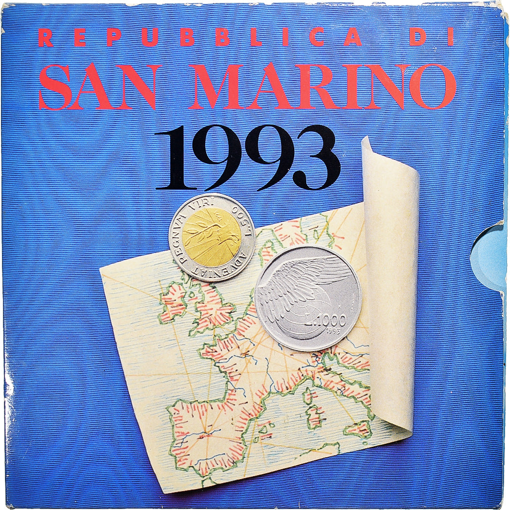 Coin, San Marino, Set 10 Monnaies., 1993, Rome, FDC, MS(65-70)