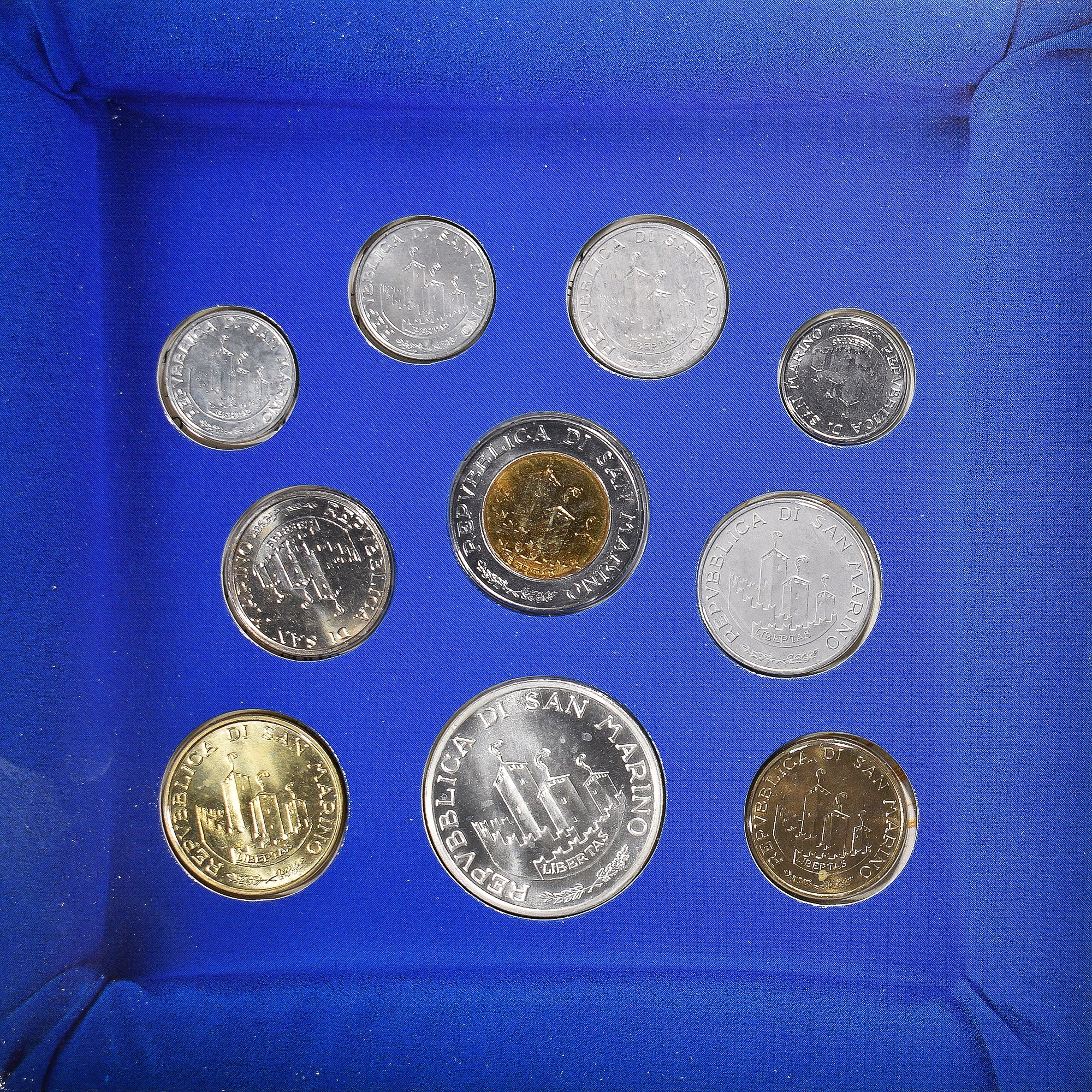 Coin, San Marino, Set 10 Monnaies., 1993, Rome, FDC, MS(65-70)