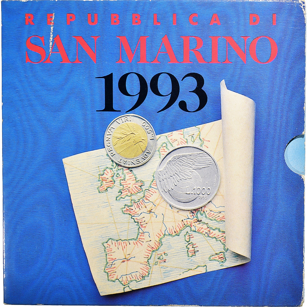 Coin, San Marino, Set 10 Monnaies., 1993, Rome, FDC, MS(65-70)