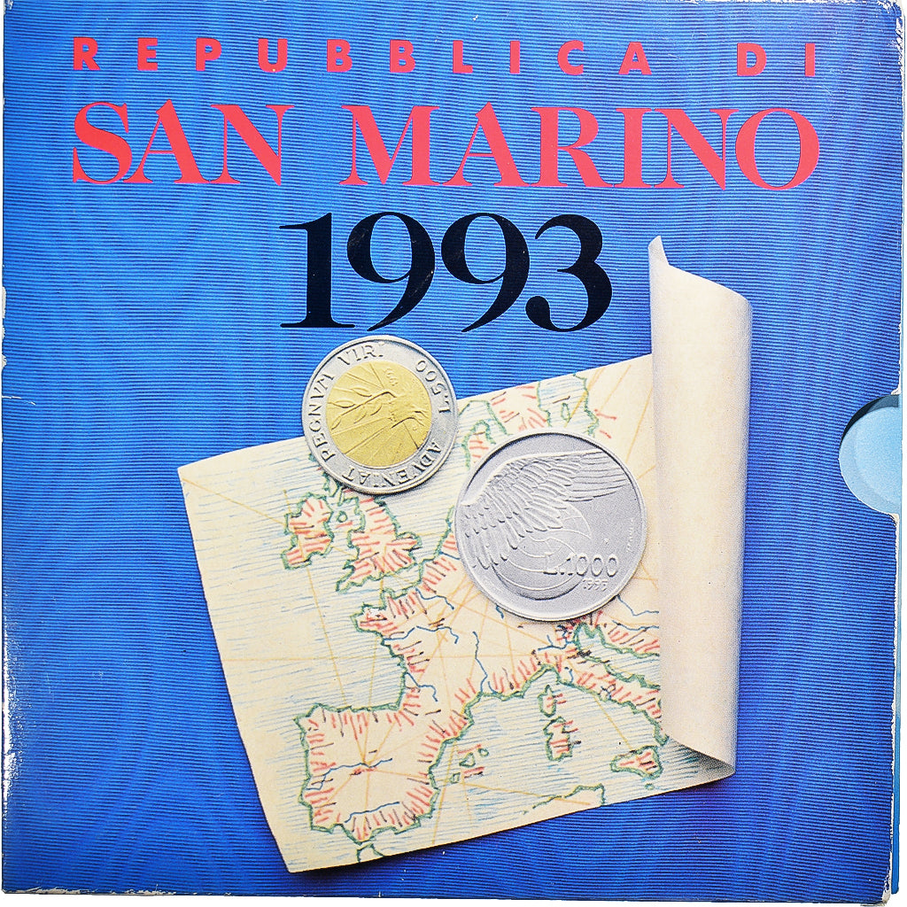 Coin, San Marino, Set 10 Monnaies., 1993, Rome, FDC, MS(65-70)