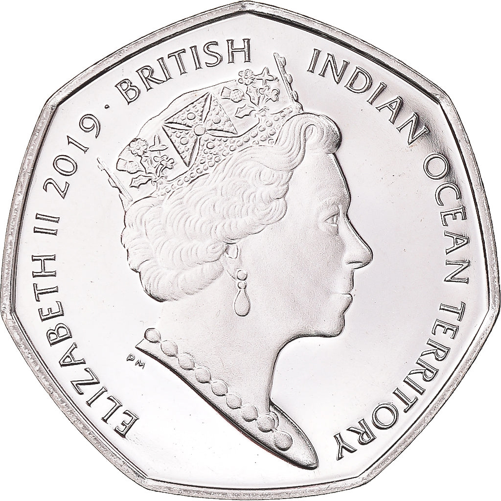 Coin, British Indian Ocean, 50 Pence, 2019, Tortues - Tortue luth, MS(65-70)