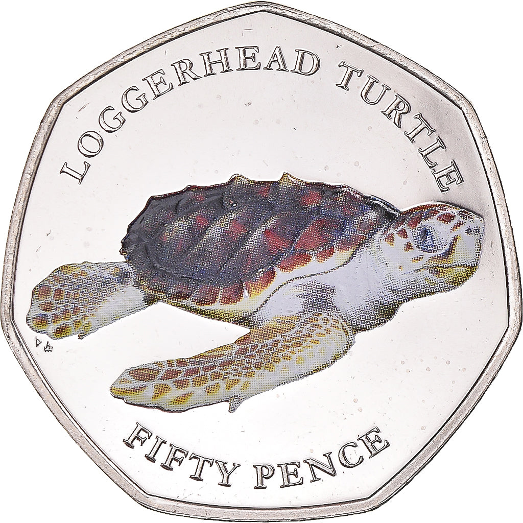 Coin, British Indian Ocean, 50 Pence, 2019, Tortues - Tortue Caouanne