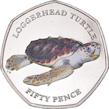 Coin, British Indian Ocean, 50 Pence, 2019, Tortues - Tortue Caouanne