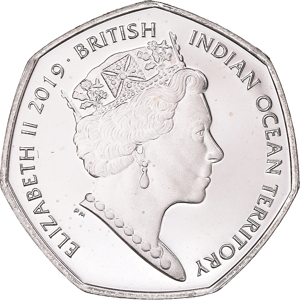 Coin, British Indian Ocean, 50 Pence, 2019, Tortues - Tortue Caouanne