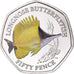 Coin, British Indian Ocean, Longnose Butterflyfish., 50 Pence, 2021