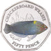 Coin, British Indian Ocean, Cherckerboard Wrasse, 50 Pence, 2021
