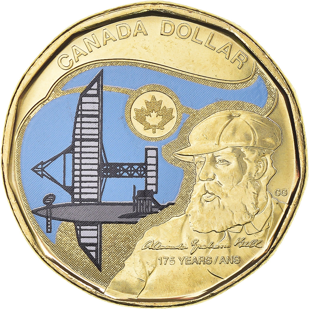 Moneta, Canada, Dollar, 2022, Royal Canadian Mint, Alexander Graham Bell;