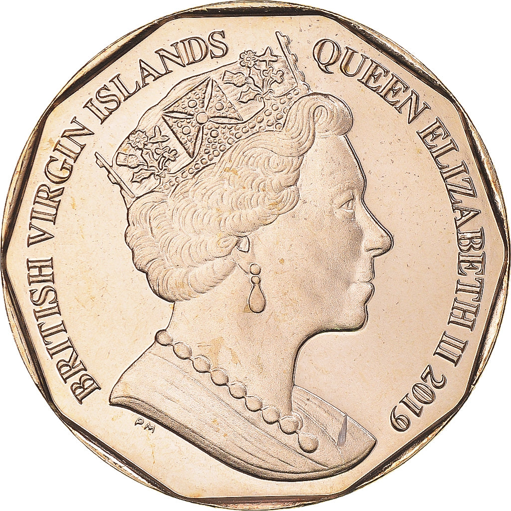 Coin, BRITISH VIRGIN ISLANDS, 1 Dollar, 2019, Greater Flamingo.FDC, MS(65-70)