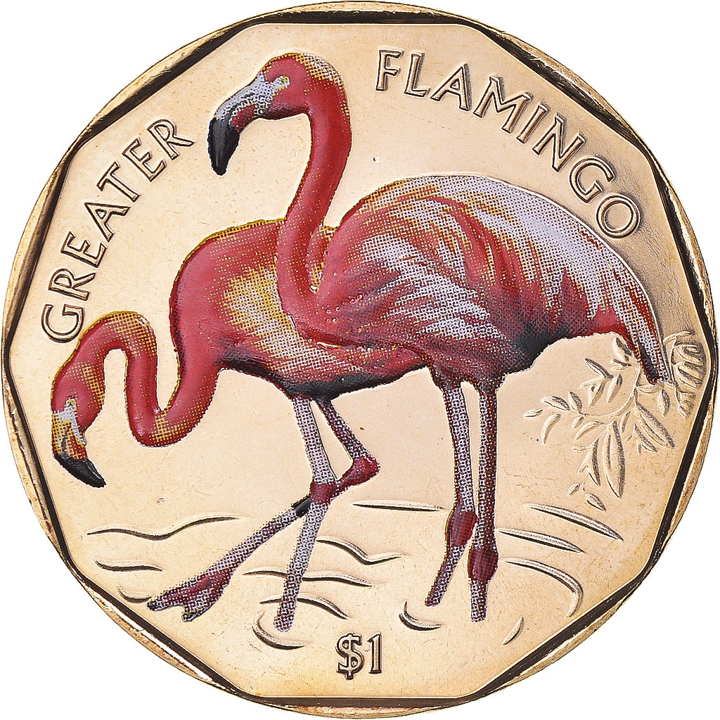 Coin, BRITISH VIRGIN ISLANDS, 1 Dollar, 2019, Greater Flamingo.FDC, MS(65-70)