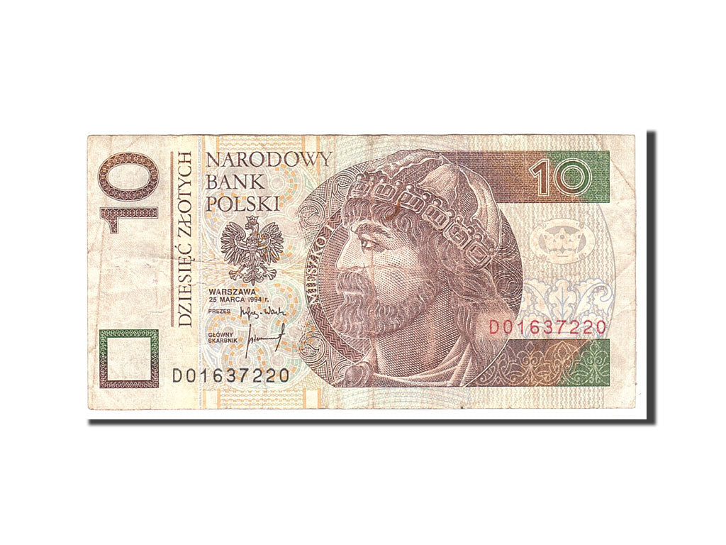 Banknote, Poland, 10 Zlotych, 1994, 1994-03-25, KM:173a, EF(40-45)