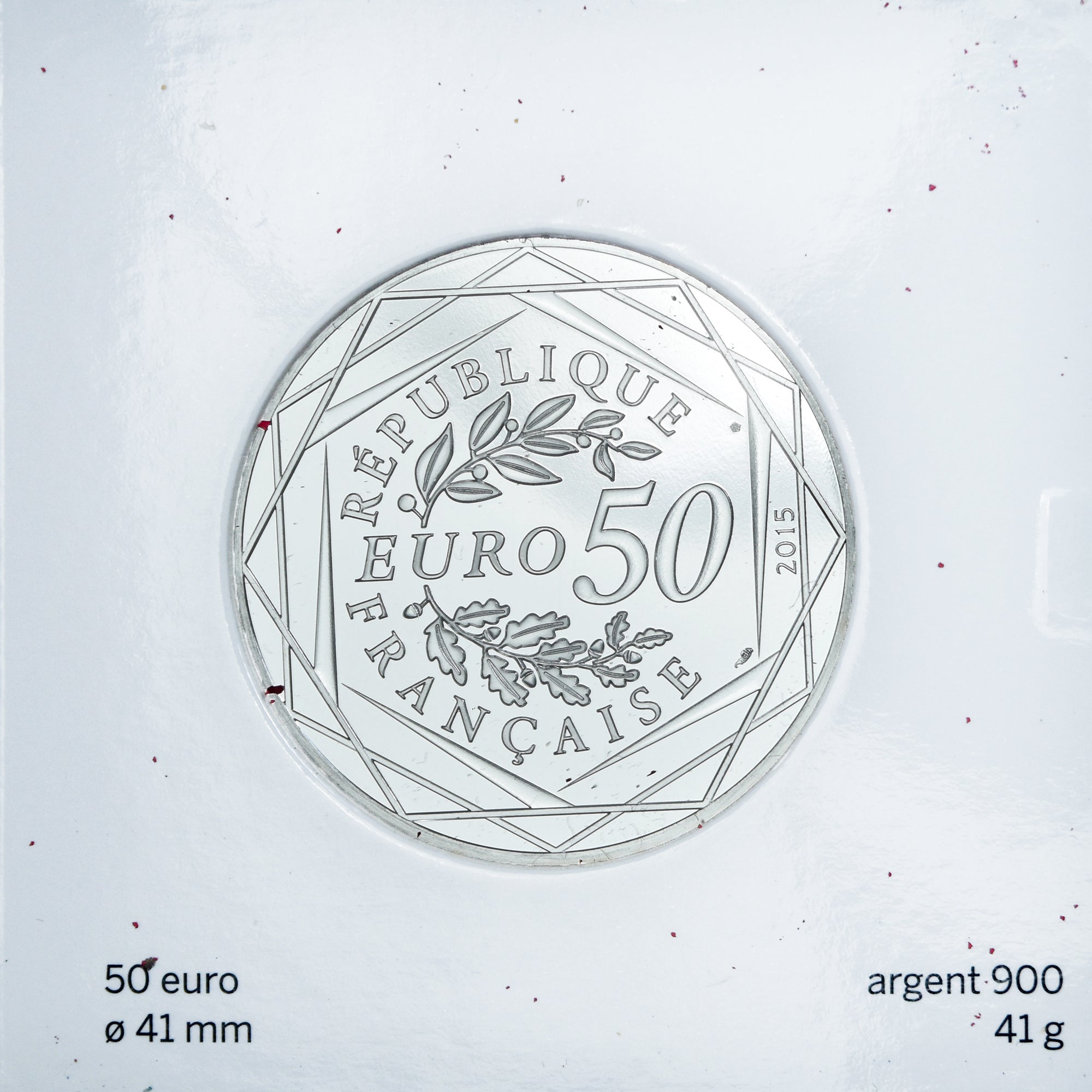 France, 50 Euro, Astérix, Paix, 2015, Paris, ASTÉRIX Paix, FDC, Argent