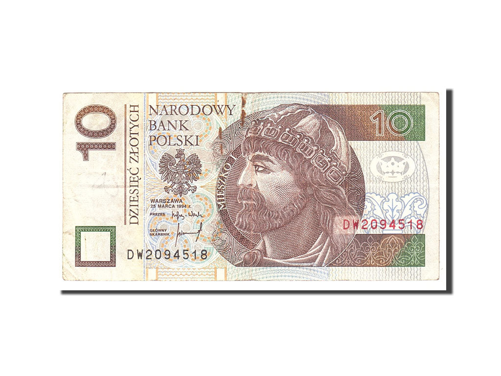 Banknote, Poland, 10 Zlotych, 1994, 1994-03-25, KM:173a, EF(40-45)