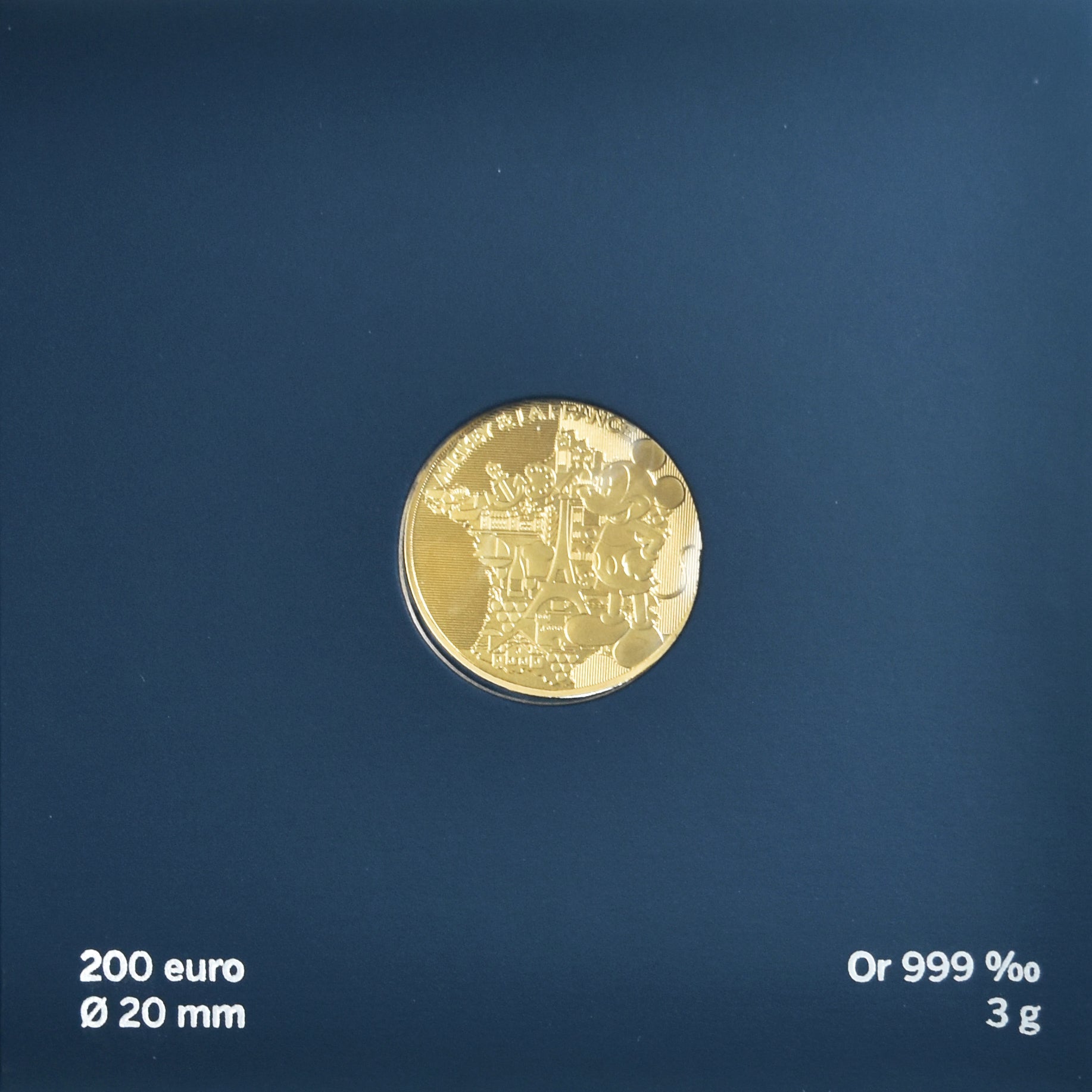 France, Monnaie de Paris, 200 Euro, Mickey & la France, 2018, Paris, BU