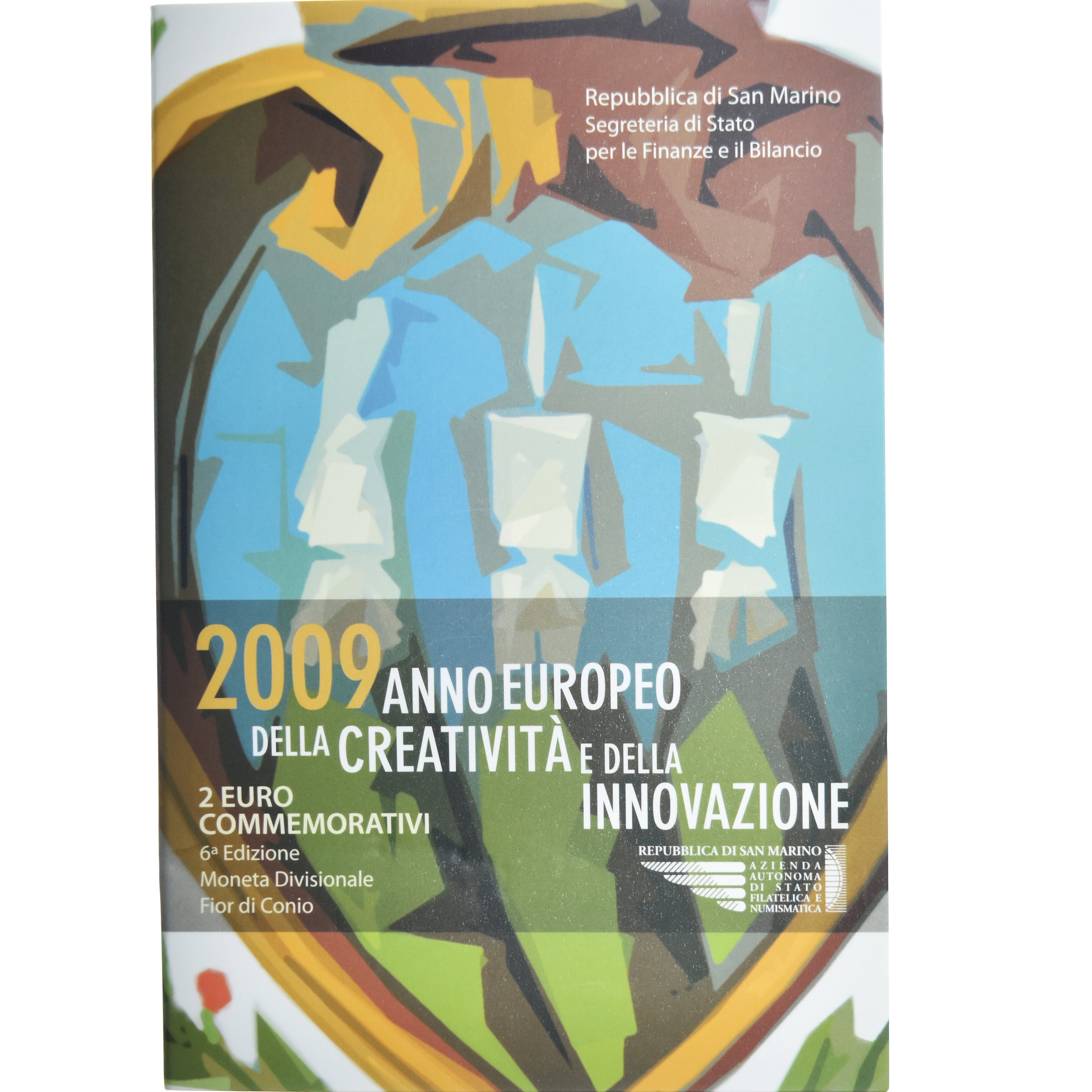 Saint Marin , 2 Euro, année européenne de la créativité, 2009, Rome, FDC