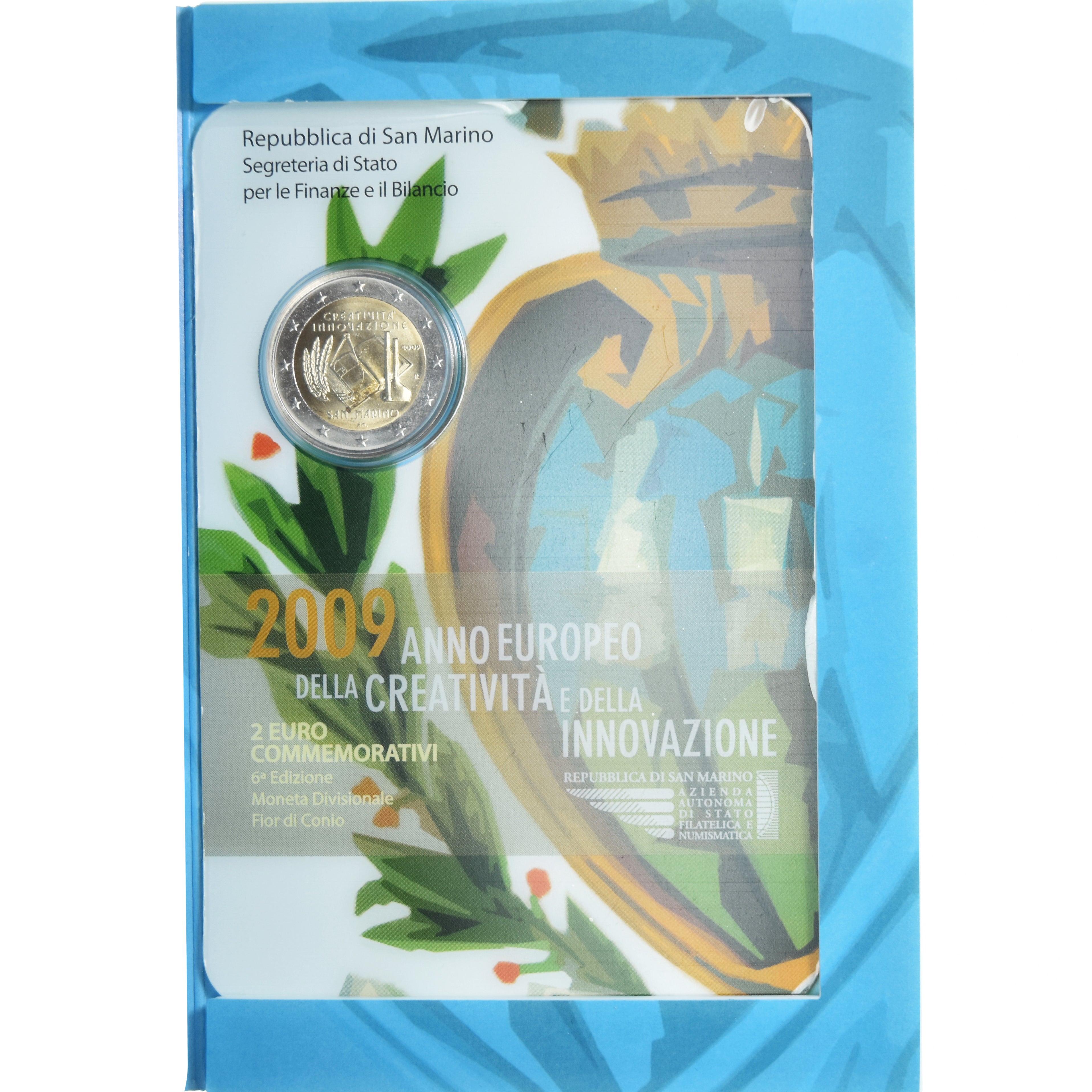 Saint Marin , 2 Euro, année européenne de la créativité, 2009, Rome, FDC