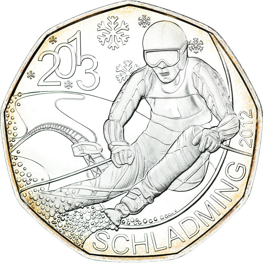 Austria, 5 Euro, 2012, Schladming 2013., MS(65-70), Silver